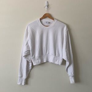 TNA White Cropped Sweatshirt
